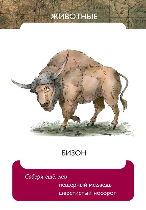 Карточная игра для детей. Первобытный мир